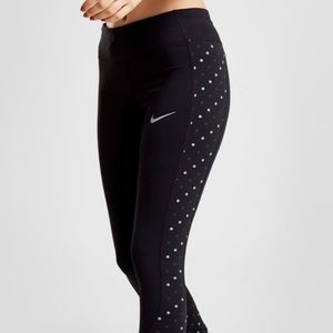 Nike polka dot print tights in medium NWT